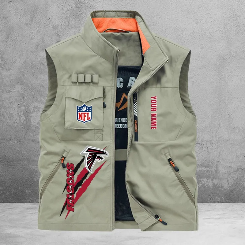 Atlanta Falcons Multi-Pockets Vest - Detail View