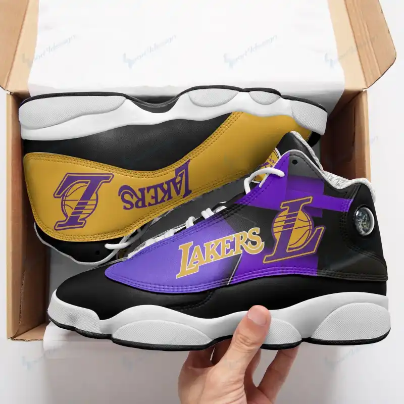 Los Angeles Lakers Air JD13 Sneakers 258 - Image 1