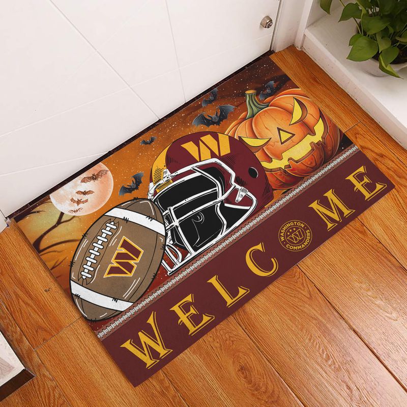 Washington Commanders Halloween Doormat
