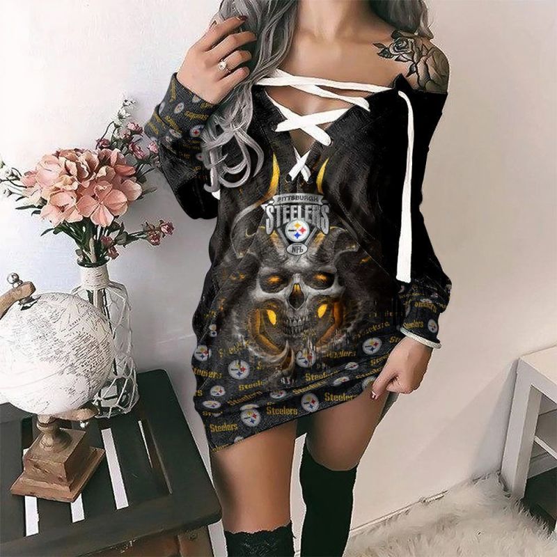 Pittsburgh Steelers Lace-Up Sweatshirt