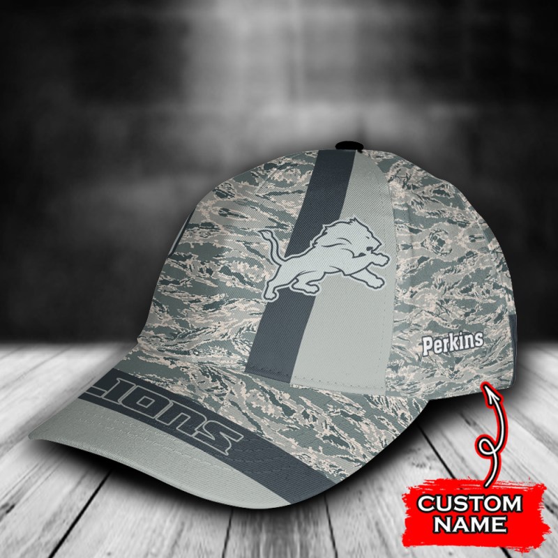 Detroit Lions Personalized Classic Cap Top View