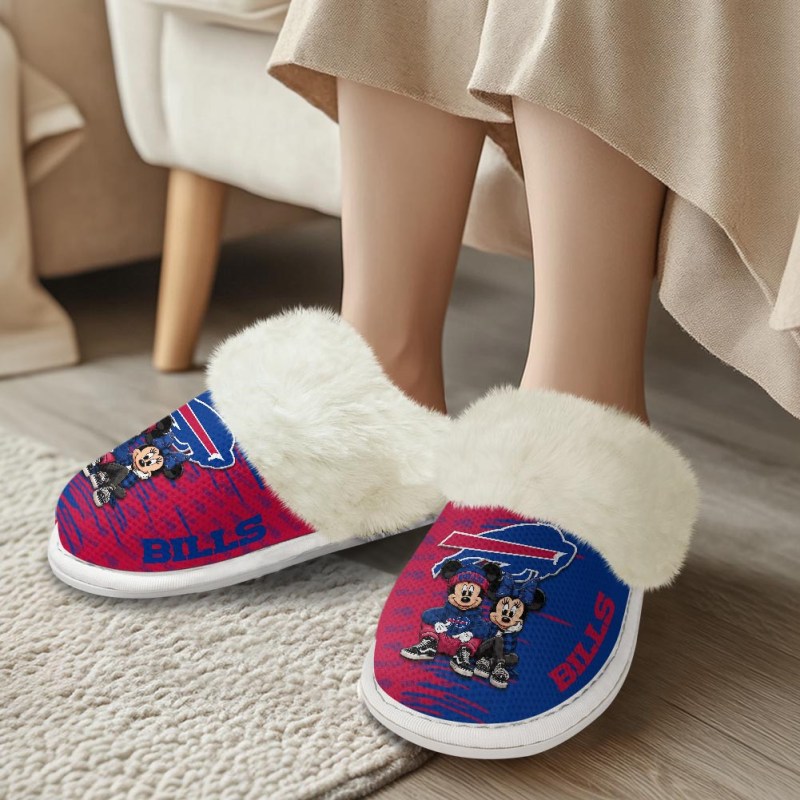 Buffalo Bills Fuzzy Slippers - Cozy and Warm