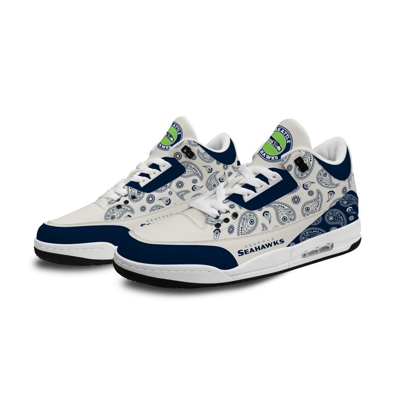 Seattle Seahawks JD03 Genuine Leather Shoes - Image 2