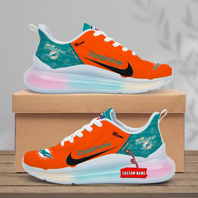 Miami Dolphins Rainbow Cushion Shoes