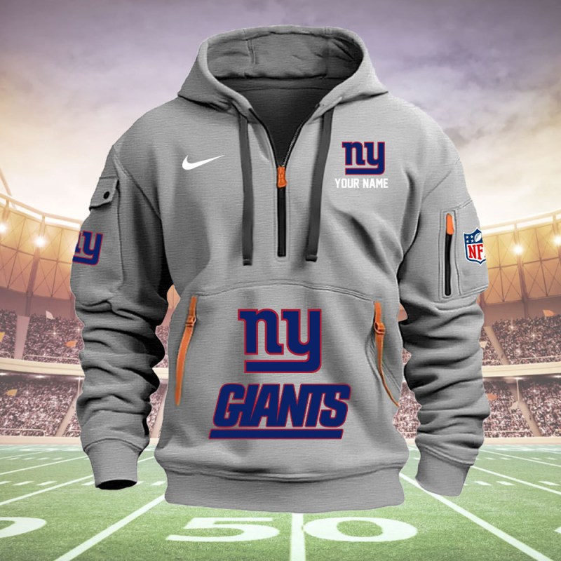 New York Giants Quarter Zip Hoodie Image 4
