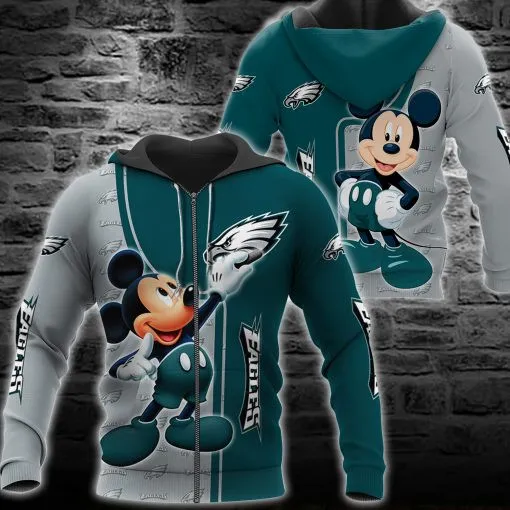 Philadelphia Eagles Mickey All Over Printed Sweatshirt