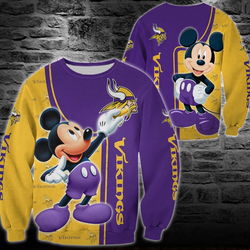 Minnesota Vikings Mickey All Over Printed 121 Image 3