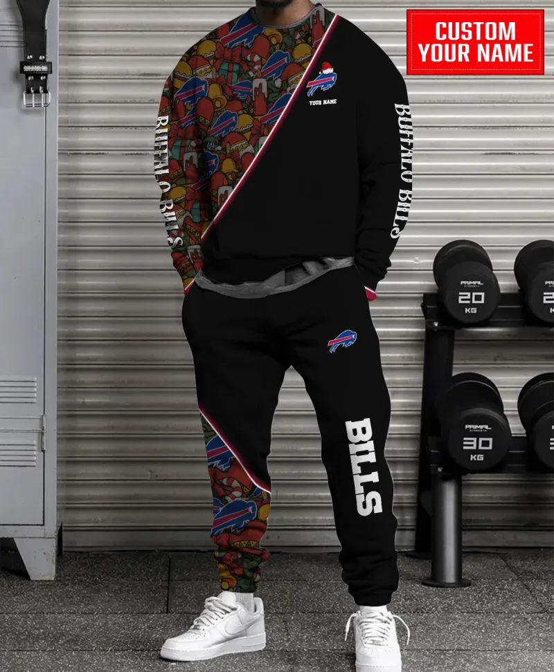 Buffalo Bills Christmas Pattern Unisex Combo Sweatshirt and Sweatpants