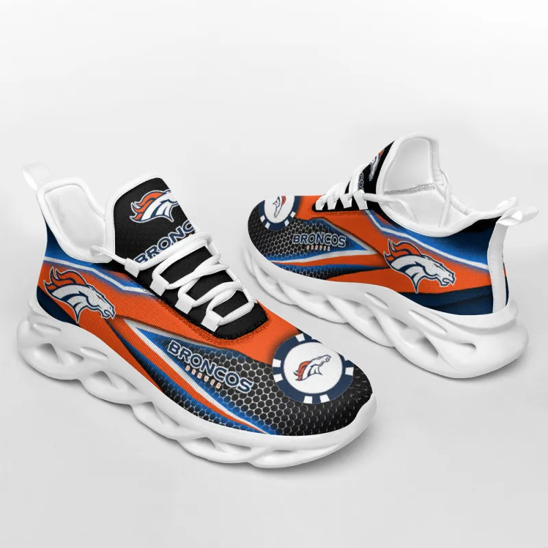 Denver Broncos Yezy Running Sneakers Top View