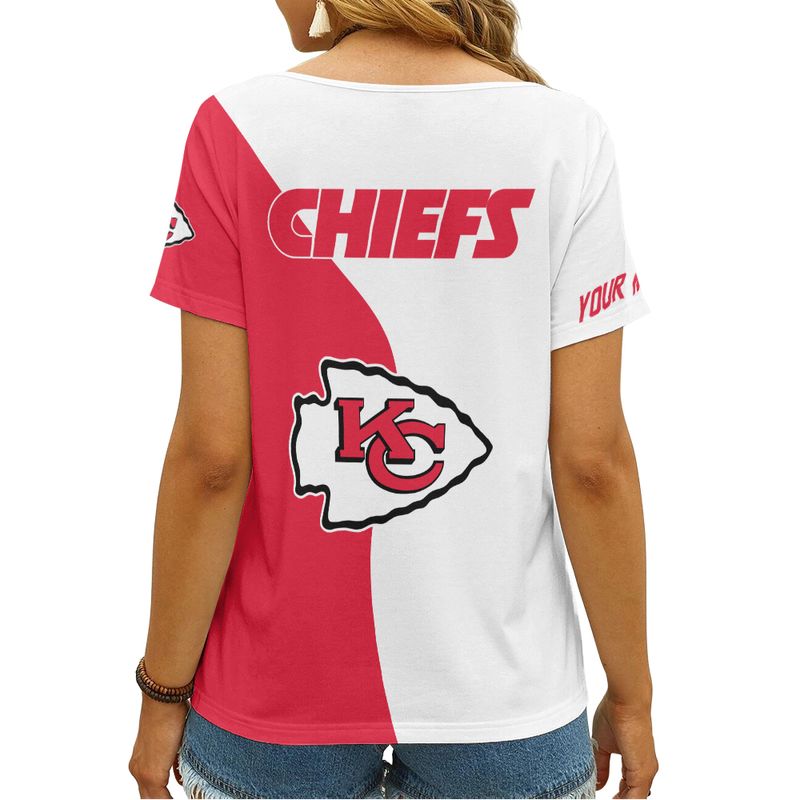 Kansas City Chiefs V-neck T-shirt women