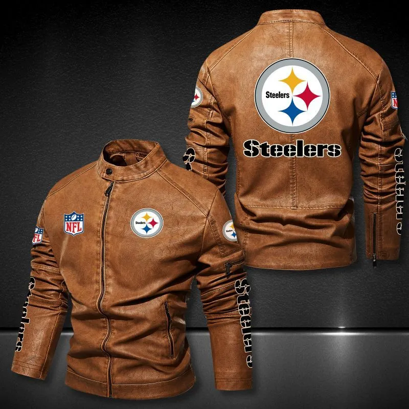 Pittsburgh Steelers Leather Jacket Back View