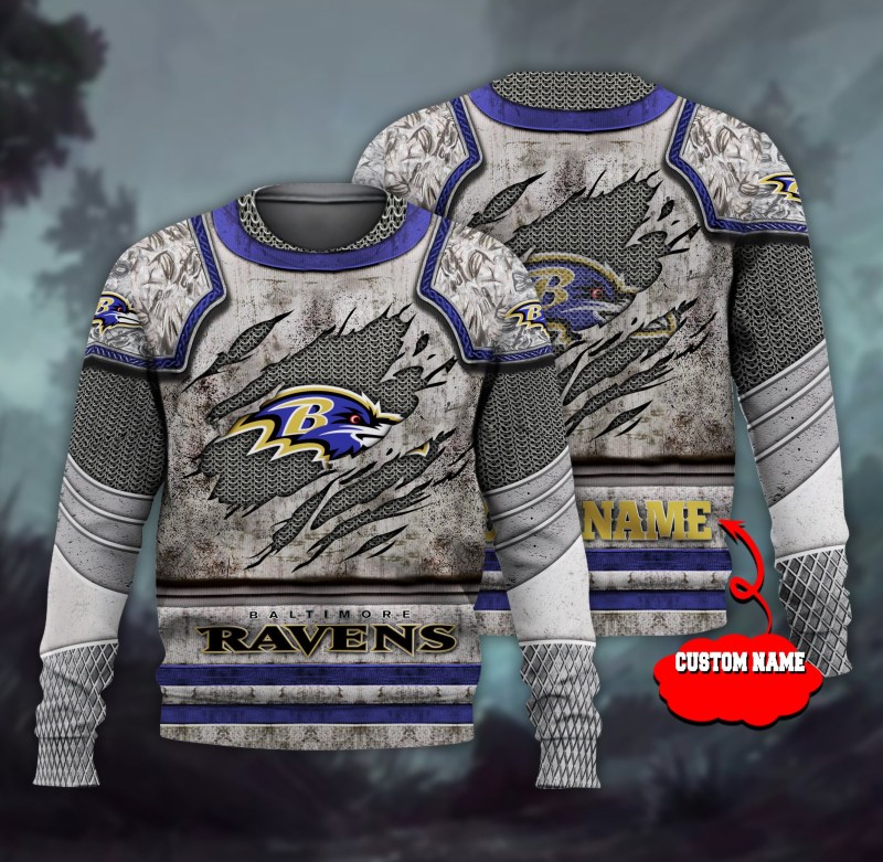 Custom Baltimore Ravens Sweater