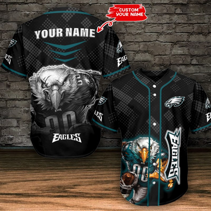 Personalized Philadelphia Eagles Baseball Jersey