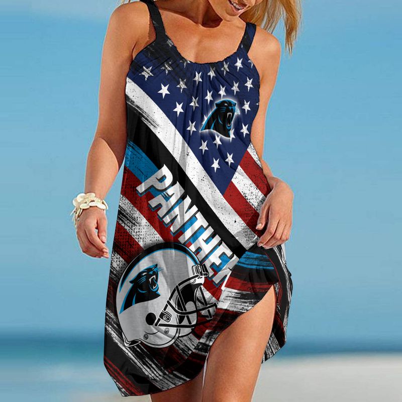 Carolina Panthers Independence Day Beach Dress