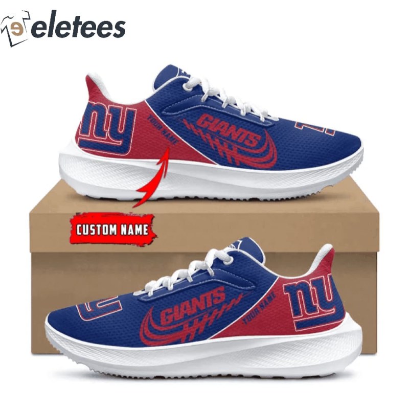 Giants NFL Custom Name Running Shoes