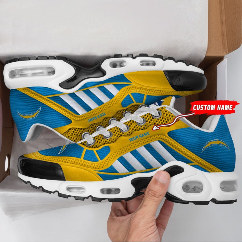 Los Angeles Chargers Personalized Plus T-N Youth Sneakers