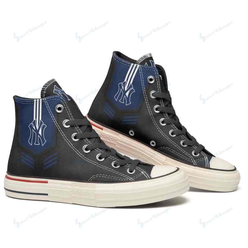 New York Yankees High Top Canvas Shoes 2