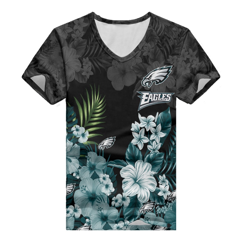 Philadelphia Eagles V-neck Women T-shirt