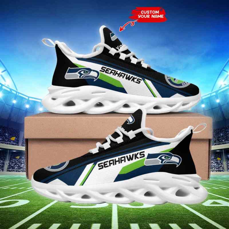 Seattle Seahawks Personalized Yezy Running Sneakers