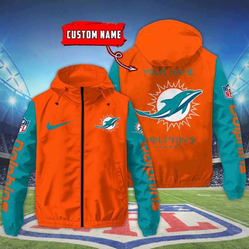 Miami Dolphins Outdoor Jacket Front View