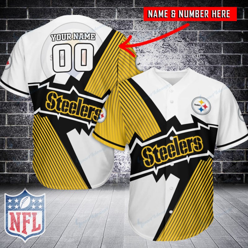 Pittsburgh Steelers Personalized Baseball Jersey