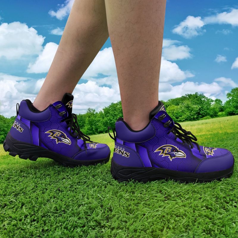 Baltimore Ravens Hiking Shoes Side View