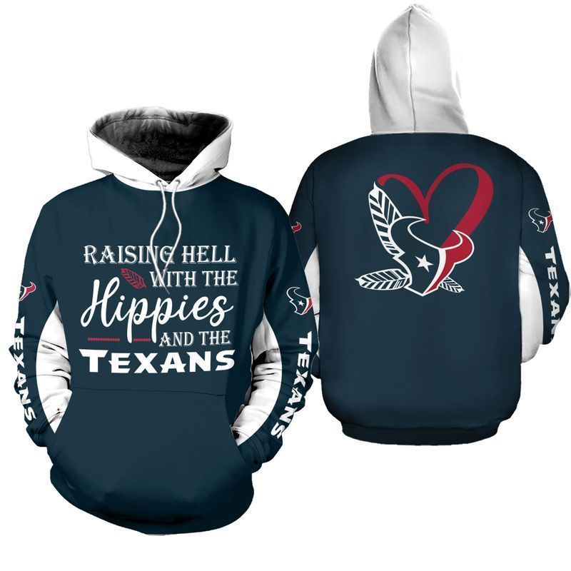 NFL Houston Texans Limited Edition All Over Print Hoodie Sweatshirt - Unisex