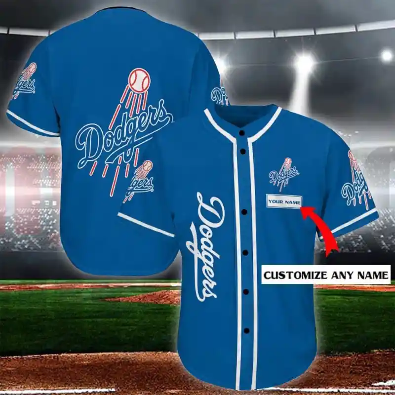 Los Angeles Dodgers Baseball Jersey - Custom Design