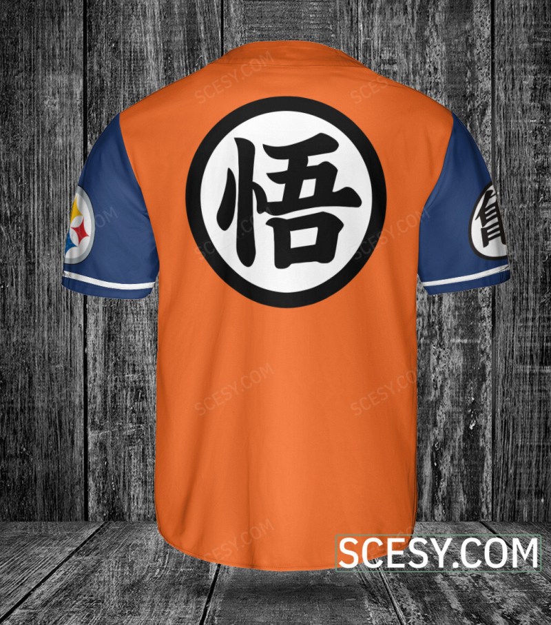 Pittsburgh Steelers Dragon Ball Baseball Jersey