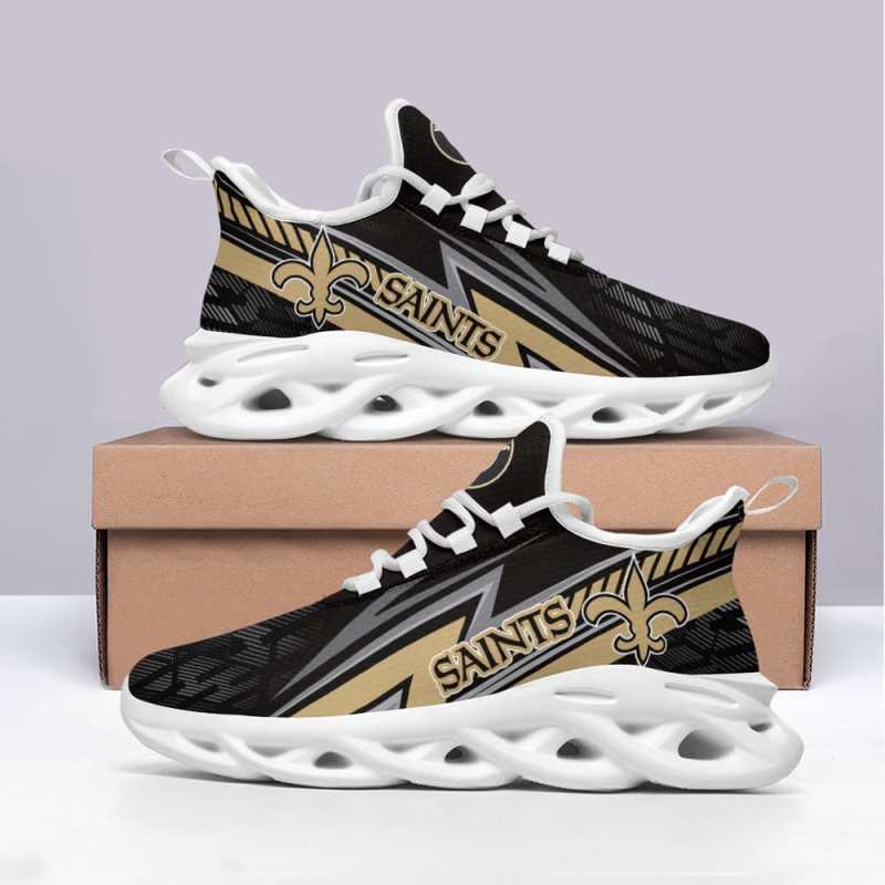 New Orleans Saints Yezy Running Sneakers Back View