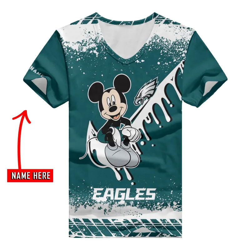 Philadelphia Eagles V-neck T-shirt 2