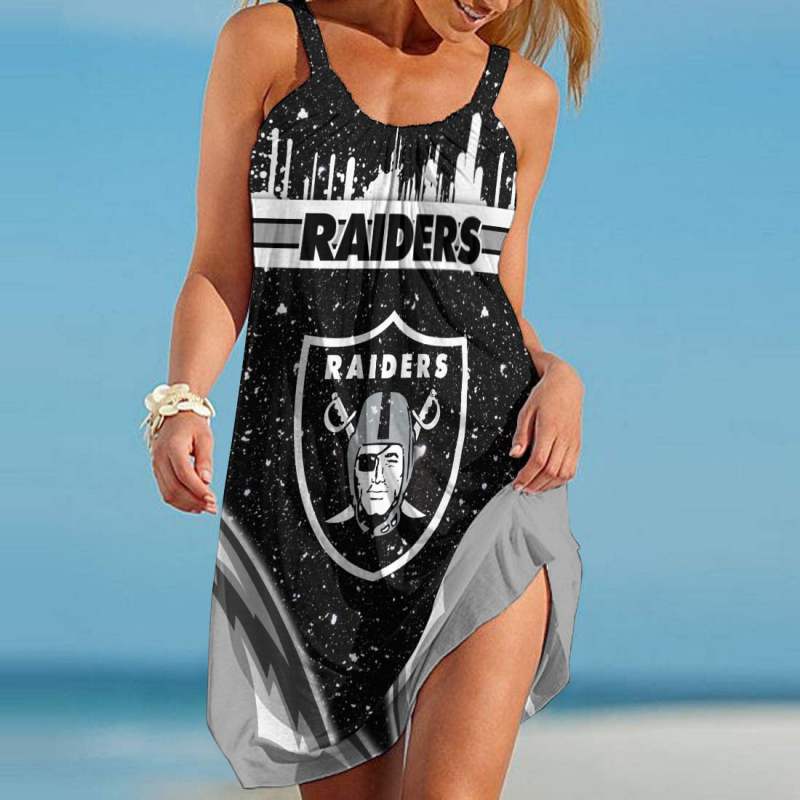 Las Vegas Raiders Beach Dress Front View