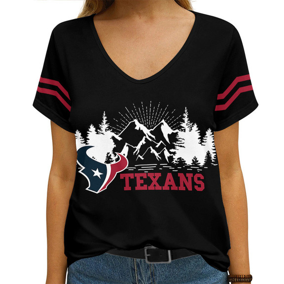Houston Texans V-neck T-shirt Front