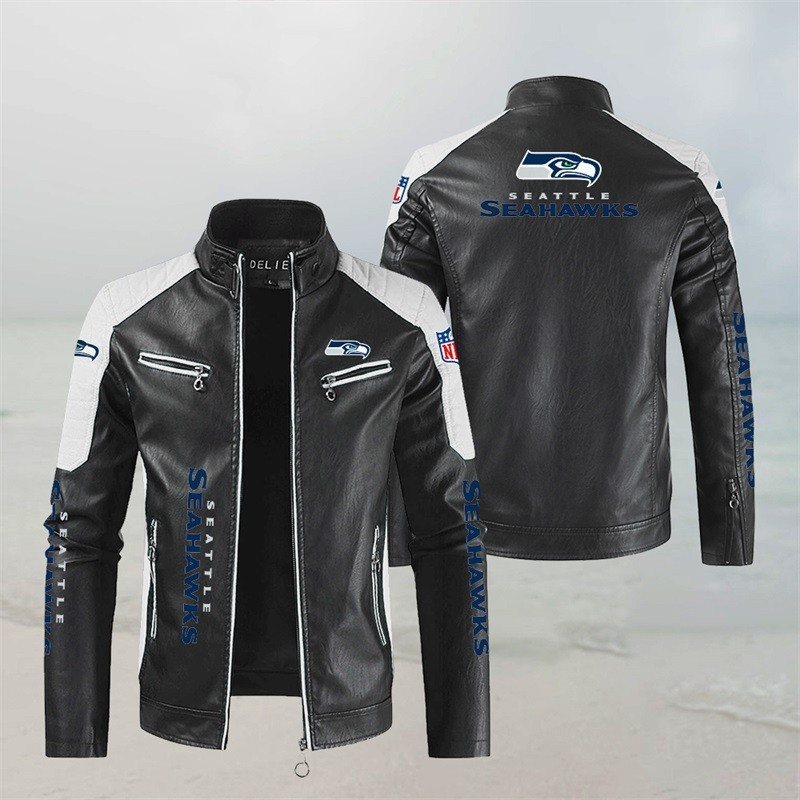 Philadelphia Eagles Stand Collar Leather Jacket