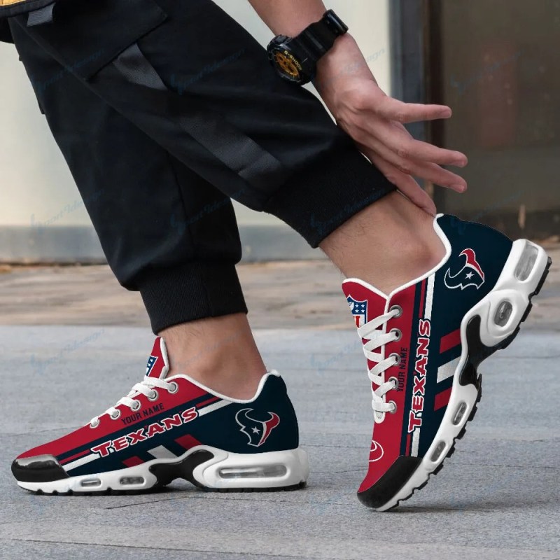 Houston Texans Personalized Plus T-N Youth Sneakers Back View