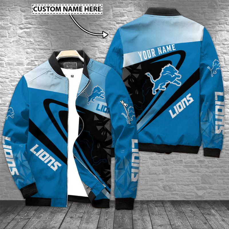 Detroit Lions Personalized Bomber Jacket