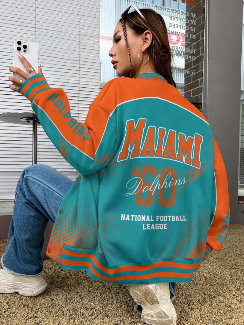 Miami Dolphins Varsity Jacket Back