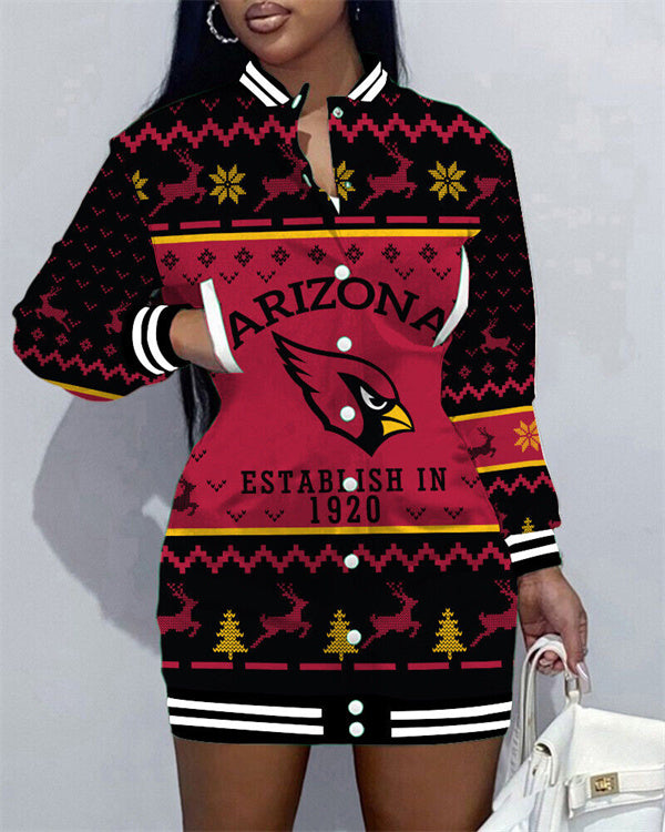 Arizona Cardinals Women's Button Down Jacket Dress