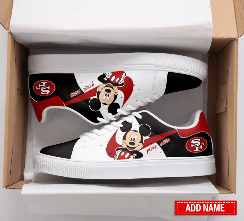 San Francisco 49ers Custom Sneakers Side View