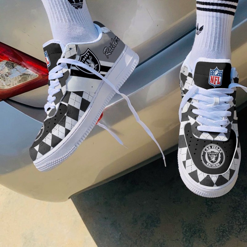 Las Vegas Raiders AF1 Shoes Back View