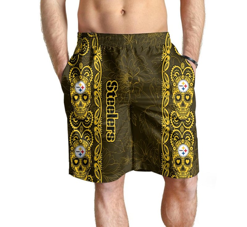 Pittsburgh Steelers Men's Shorts Front View