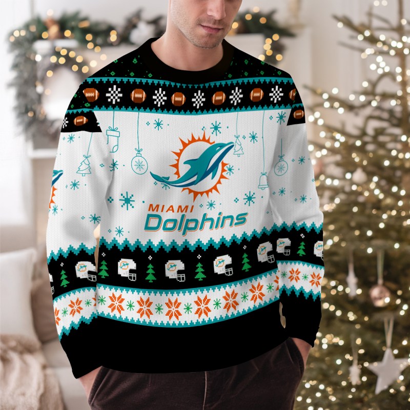 Miami Dolphins Outdoor Christmas Sweater