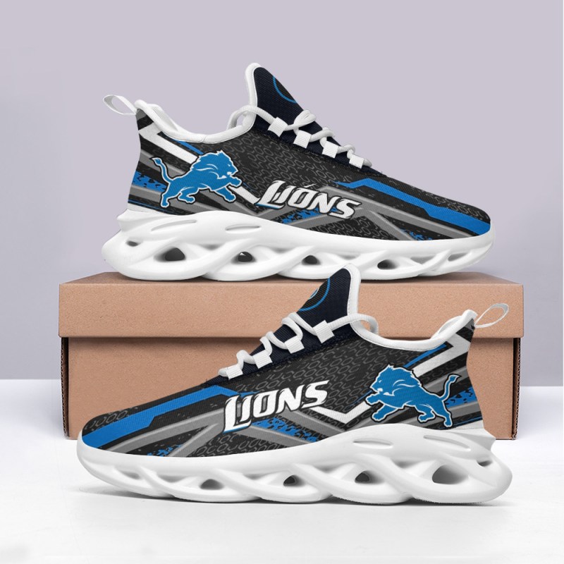 Detroit Lions Yezy Running Sneakers Back View