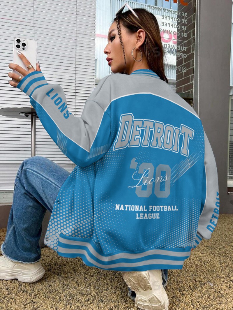 Detroit Lions Varsity Jacket Side View