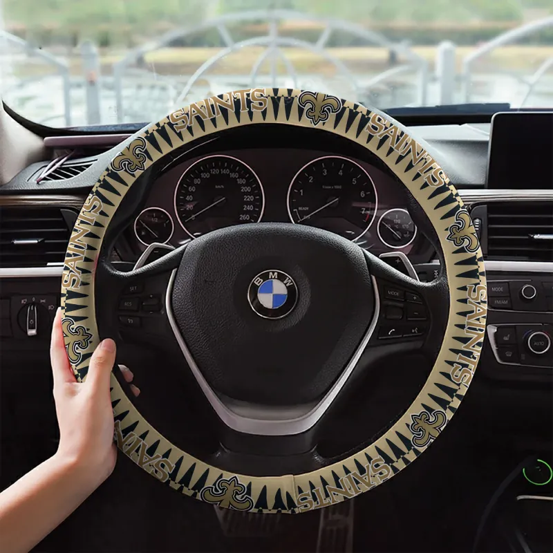 New Orleans Saints Custom 3D Steering Wheel Cover