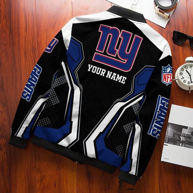 New York Giants Bomber Jacket Back View