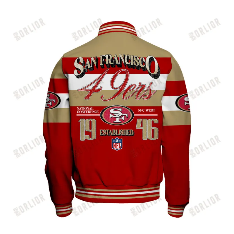 San Francisco 49ers Varsity Jacket Detail