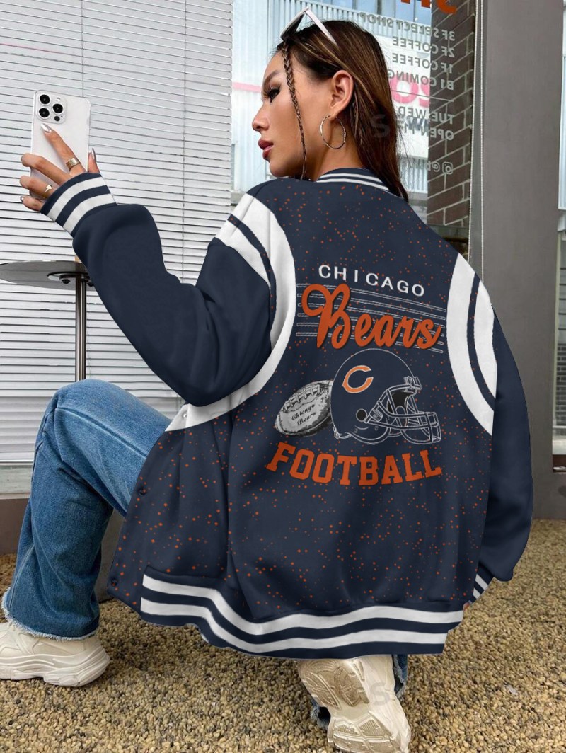 Chicago Bears Varsity Jacket Back