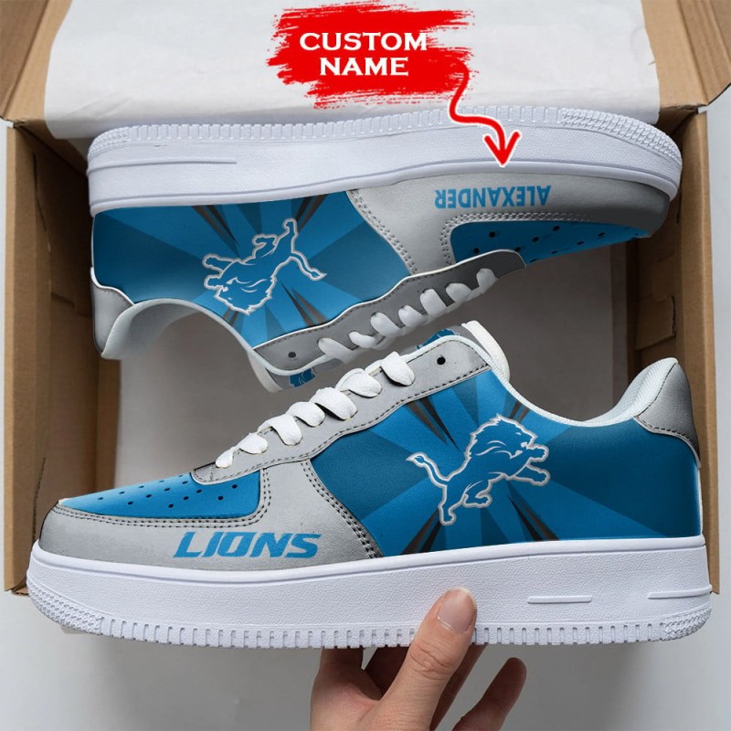 NFL Detroit Lions Custom Air Force 1 Sneakers