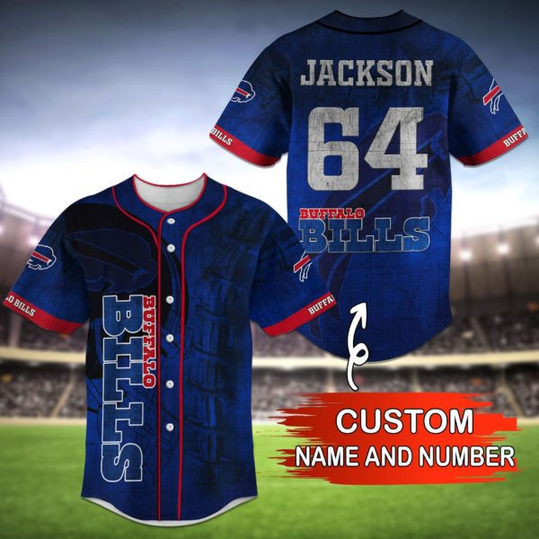 Buffalo Bills Personalized Baseball Jersey
